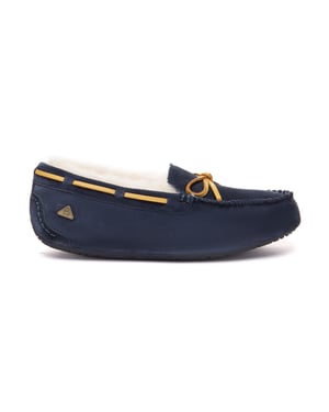 EVER AU Dames leren loafers – Crested