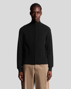 Lyle & Scott Mesh Logo gebreide trainingsjas - Wit
