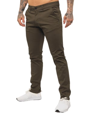 Enzo Heren Slim Fit Stretch Chinos