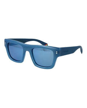 Blauwe Plastic Zonnebril
