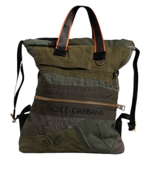 Militaire Groene Patchwork Rugzak
