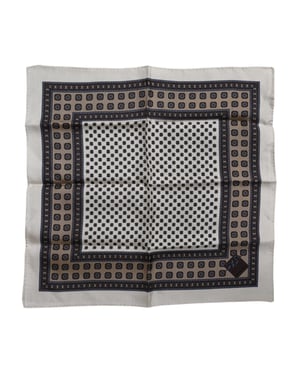 Multikleur Patroon Vierkante Mannen Foulard Sjaal