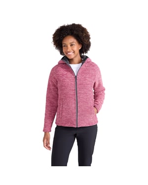 Mountain Warehouse Dames Hayfield Melange Faux Fur Gevoerde Fleece Top (Roze)