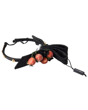 Zwart met een multicolor vijgenfruit kristallen tiara diadeem haarband