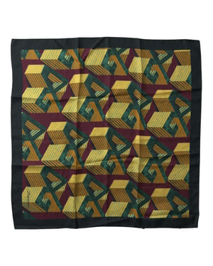Geometrisch Print Zijde Zakdoek