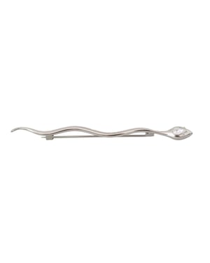 Zilveren Messing Kristallen Spilla Serpente Heren Broche Speld
