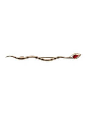 Zilveren Messing Kristal Spilla Serpente Broche Speld