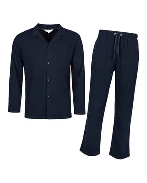 Heren Thermo Pyjama Set met Lange Mouwen Top & Broek voor Koude Nachten