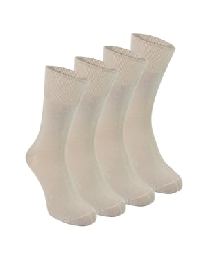 4 Paar Heren Bamboe Sensorische Sokken - Zachte Naadloze Comfort Sokken voor de Hele Dag