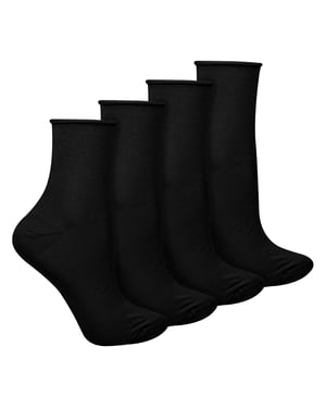 4 Pairs Dames Bamboe Sensorische Sokken - Zachte Naadloze Sokken voor Comfort De Hele Dag