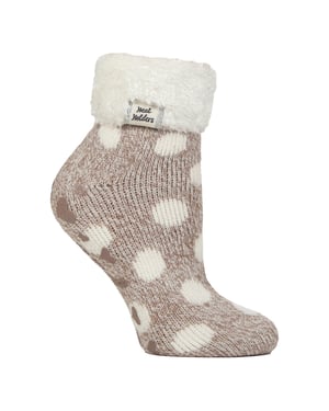 Dames Knuffelige Fluffy Slippersokken met Veer Top