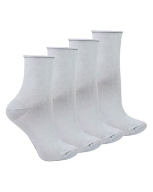 4 Paar Dames Bamboe Sensorische Sokken - Zachte Naadloze Comfort Sokken voor de Hele Dag