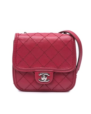 Chanel Gequilted Lammy Crossbody