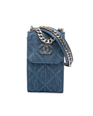 Denim Gequiltte Schoudertas