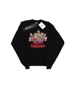 Disney Heren Mickey Mouse en vrienden Kerstmis Sweatshirt (Zwart)