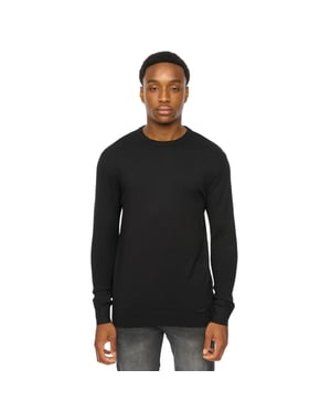 Duck and Cover Heren Consenza Gebreid Crew Neck Sweatshirt (Zwart)