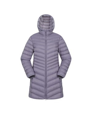 Mountain Warehouse Dames/Dames Florence lange gewatteerde jas (Donker paars)