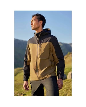 Mountain Warehouse Heren Brisk Extreme Colour Block Waterdichte Jas (Donkere Khaki)