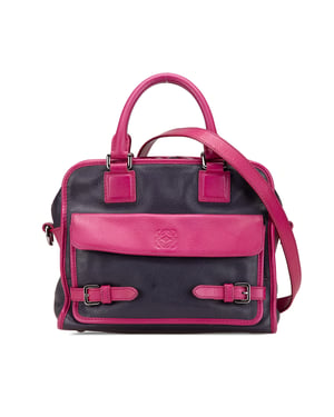Leren Schoudertas Handtas Bicolor Ontwerp