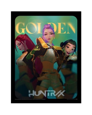 K-Pop Demon Hunters Gouden ingelijste poster (Veelkleurig)