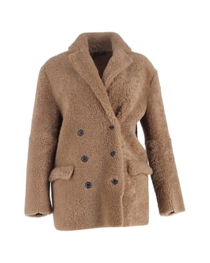 Joseph Shearling Jas in Bruin Lamsleer