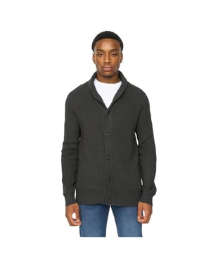 Duck and Cover Heren Venosa Sjaalkraag Cardigan (Basaltgrijs)