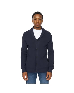 Duck and Cover Heren Venosa Schalkraag Cardigan (Marineblauw)