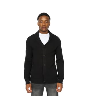 Duck and Cover Heren Venosa Sjaalkraag Cardigan (Zwart)