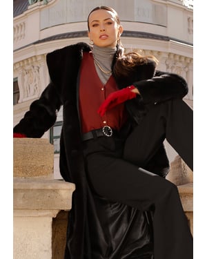 Wittchen Dames Imitatiebontjas Klassiek Zwart Polyester