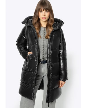Wittchen Dames Oversized Gewatteerde Jas Zwart Nylon