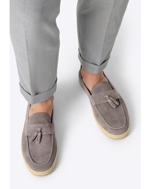 Wittchen Heren Suède Loafers met Kwastje, Grijs