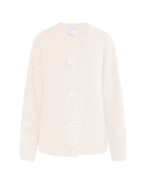 usha Gebreid vest Dames Lichtbeige gemêleerd
