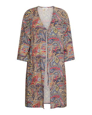 usha Kimono Dames Navy Veelkleurig