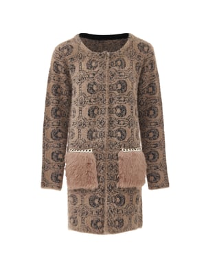 Faina Vest Dames Donker roze zwart