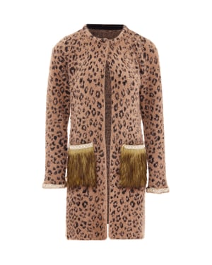 Faina Vest Dames Donker roze zwart