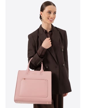 Wittchen Dames 13" Laptoptas in Imitatieleer Roze
