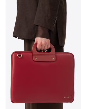 Wittchen Dames 15" Laptoptas, Rood, Bordeauxrood, Kunstleer