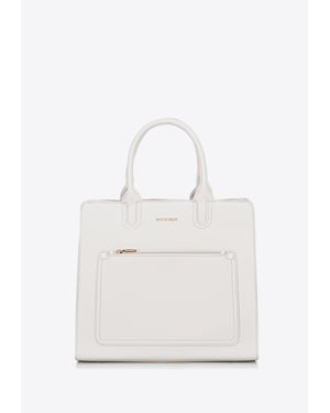 Wittchen Dames 13" Laptoptas in Imitatieleer Crème