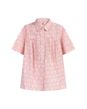 IZIA blouse met korte mouwen meisjes (kinderen) neonroze