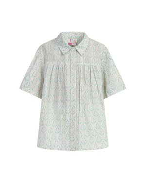 IZIA blouse met korte mouwen meisjes (kinderen) turkoois