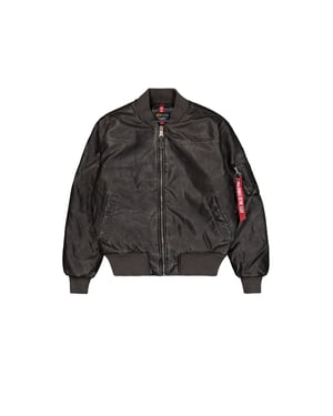 MA-1 Faux Leather Vintage Bomber Jacket