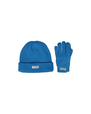 Mountain Warehouse Set kinder-/kids Thinsulate fleece muts & handschoenen (Helder Blauw)