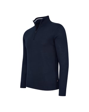 Cappuccino Italia Trui Bergamo Zip Pullover Blauw