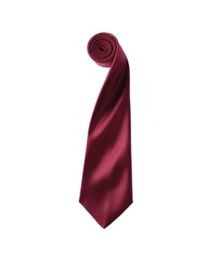Premier Kleurencollectie Satijnen Stropdas (Bourgondië)