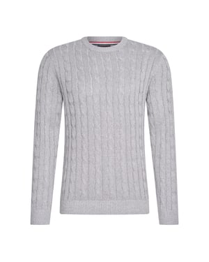Cappuccino Italia Sweaters Cable Pullover Grijs Grijs