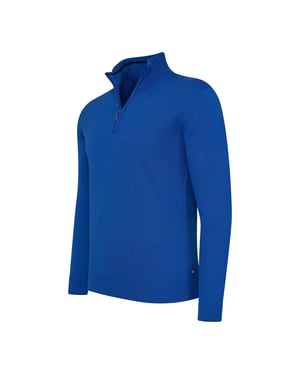 Cappuccino Italia Trui Bergamo Zip Pullover Blauw