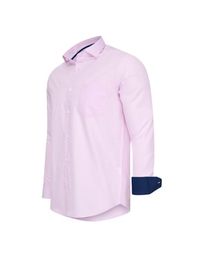 Cappuccino Italia Overhemden Stretch Overhemd Milano Roze