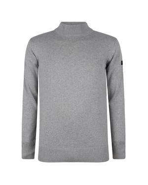 Presly & Sun Trui Jordan Mock Turtle Pullover  Grijs