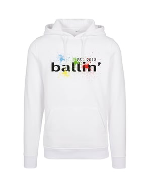 Ballin Est. 2013 Hoodies Paint Splatter Hoodie Wit