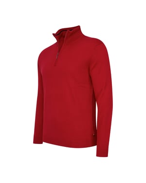 Cappuccino Italia Trui Bergamo Zip Pullover Rood